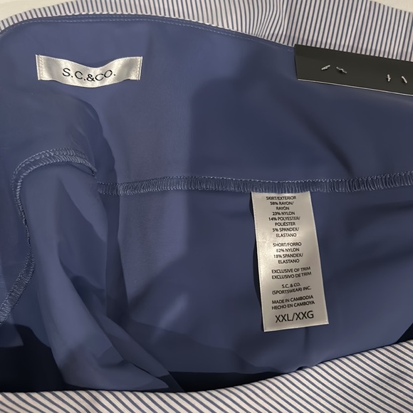S.C. & Co. Blue Stripe 360° Tummy Control Skort XXL/ XXG - Picture 9 of 13